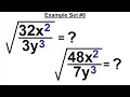 Algebra - Ch 20 Simplifying Radical Expressions 12 of 15 Example Set