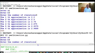 Python program for bisection method