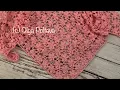 How to crochet flower lace triangle shawl