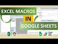 Excel Macros in Google Sheets An Introduction to Google Apps Script