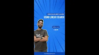 How to search for an element is an Array using Linear Search