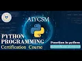 Class Function in python AIYCSM Computer online class