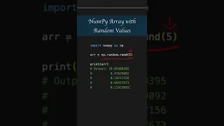 NumPy Array with Random Values Python Tip