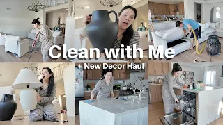 CLEAN WITH ME! House Reset + New Home Decor Haul!