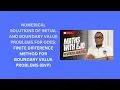 46 Finite Difference Method for Boundary Value Problems BVPs for ODEs