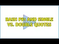 Bash PS1 and single vs double quotes