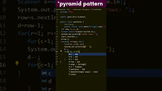 pyramid pattern Java