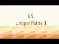 Unique Paths II Leetcode 63