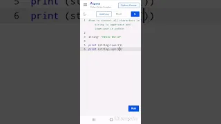 Convert string to uppercase and lowercase With 1 line python code
