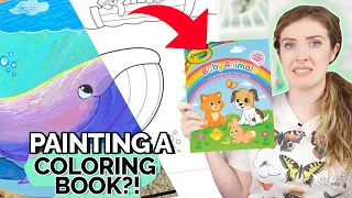 Professional Artist PAINTS Childrens COLORING BOOK