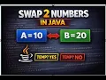 How to Swap Two Numbers in Java 10 20 With Without Temp