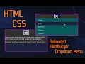 HTML CSS Animated Hamburger Dropdown Menu