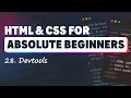 HTML CSS for Absolute Beginners Dev tools