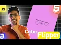 How to make Background Color Flipper In HTML CSS and JavaScript BCA Wala Coder