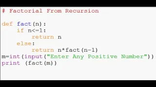 Python Program Factorial Program Using Recursion Function Cybermate Techz