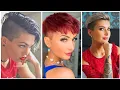 One side shaved short pixie haircut trend