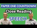 Countdown to Paper One - Speech