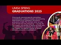 UNIVERSITY OF SOUTH AFRICA SPRING GRADUATION CEREMONY 2025 Cape Town