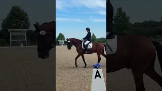 Ava Flowers riding training level test 3 with a score of 67 percent