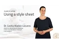Using a style sheet