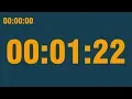 1 minute 22 second timer with end alarm time elapsed and progress bar