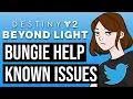 Season Of The Lost Known Issues - Bungie Help Tweets Destiny 2 Beyond Light