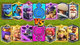 CARTAS MASCULINAS VS FEMENINAS | CHICOS vs CHICAS | Clash Royale