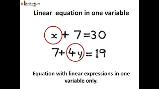 గణితం - Class 8 - What is a Linear Equation - Linear Equation  -Telugu