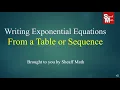 Write an Exponential Equation from a Table or Sequence - Sheaff Math
