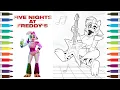 Five Nights at Freddy s Coloring Book Page Glamrock Chica FNAF Security Breach Coloring Page