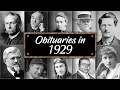 Obituary Famous Faces WE LOST in 1929