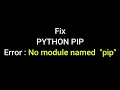 No module name pip Issue Fix iCloudBabai