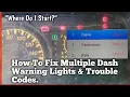 HOW TO FIX MULTIPLE WARNING LIGHTS ON DASHBOARD MULTIPLE TROUBLE CODES CHECK THIS FIRST