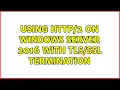 Using on Windows Server 2016 with termination