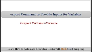 Section-5 -9 export command to provide inputs for variables VRTechnologies By NarendraP