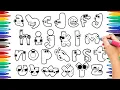 Alphabet Lore But Lowercase Coloring Page uWu Burst Paper Walls NCS Release