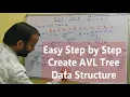 Create AVL tree insertion solved example in Hindi Data structure