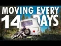Moving Every 14 DAYS Easy or Hard 13ft Scamp Trailer
