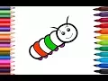 How to Draw and Color an Insect Coloring Pages for Kids Learn colors