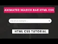 Animated Search box with HTML and CSS No Javascript or JQuery