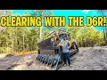 Using The CAT D6R Dozer To CLEAR Land