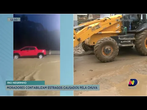 Moradores contabilizam estragos causados pela chuva em Rio Negrinho