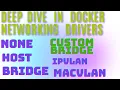Docker Networking Tutorial-None Host Bridge Custom Bridge IPVLAN MACVLAN with example theory