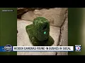 Homeowner finds hidden camera while doing yardwork