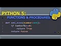 Functions Procedures Python Basics 5
