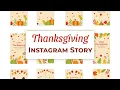 Thanks Giving Instagram Story After Effects Templates Design Animation No Copyright
