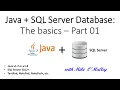 Java SQL Server Database - Console App basics