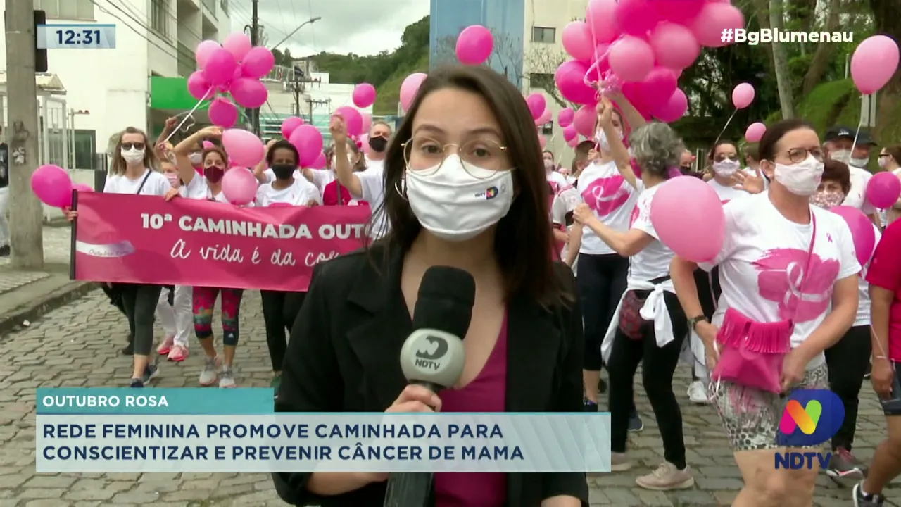 Rede Feminina promove caminhada para conscientizar e prevenir câncer de mama