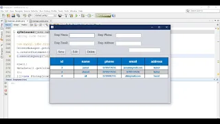 Insert Select Delete and Update from database in java