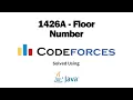 1426A - Floor Number Solution in Java Codeforces problem solved